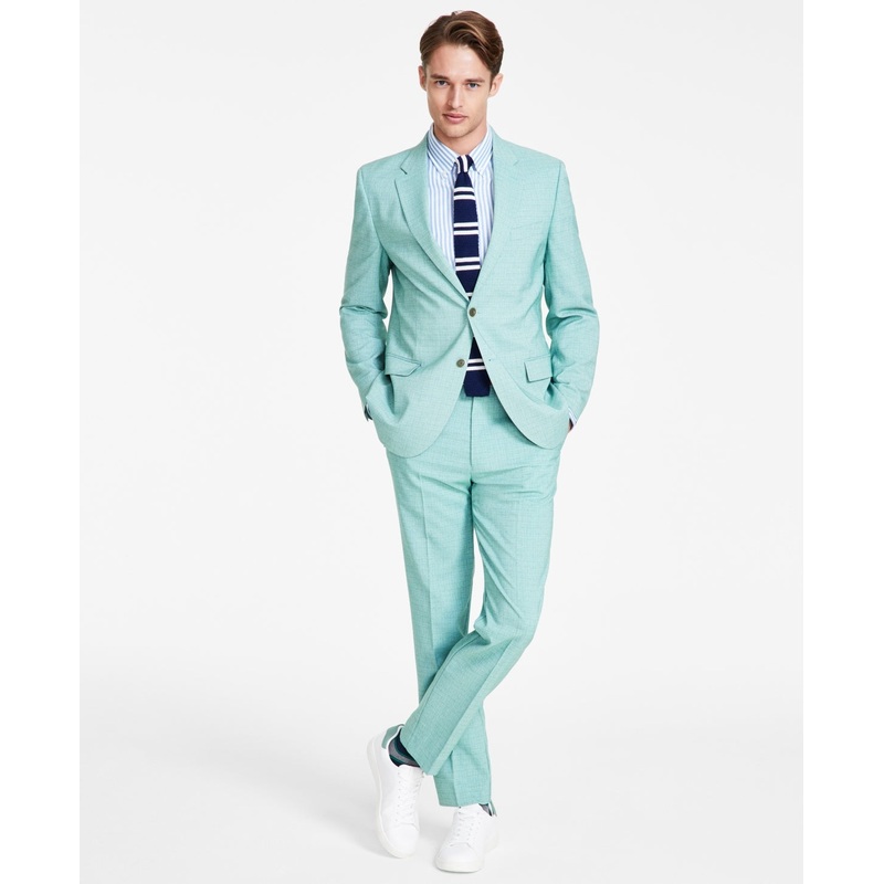 Nautica Men's Modern-Fit 2 Piece Stretch Suit 36S / 30 x 30 Mint Green