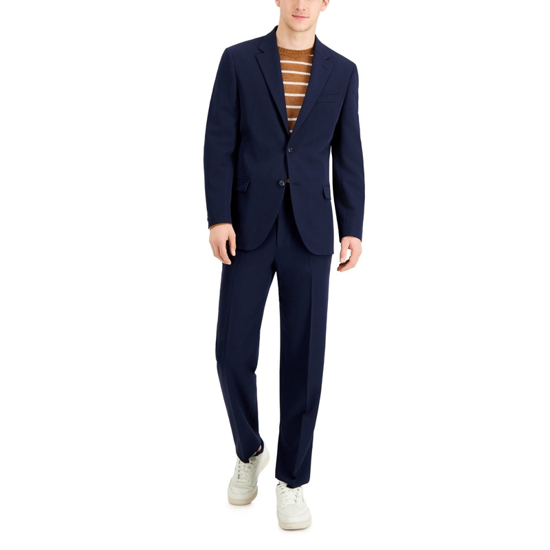 Nautica Men's Modern-Fit Bi-Stretch Suit Jacket Blazer 50R Navy Blue Stretch