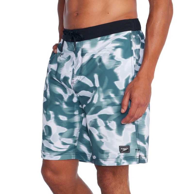 Speedo Mens Regular fit Board Shorts Swimwear Medium / 9 Inseam Green Solid