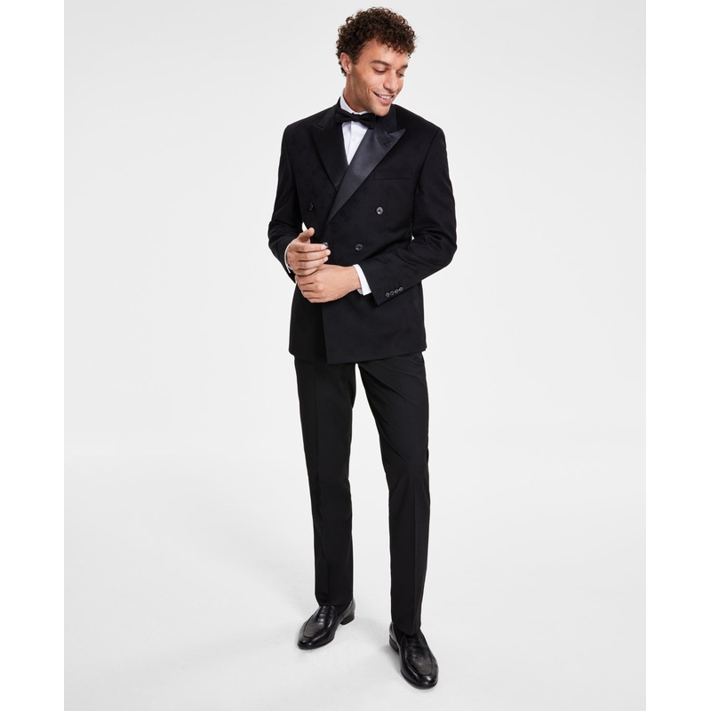 Tayion Collection Mens Classic fit Suit Jacket Blazer 44 L Black
