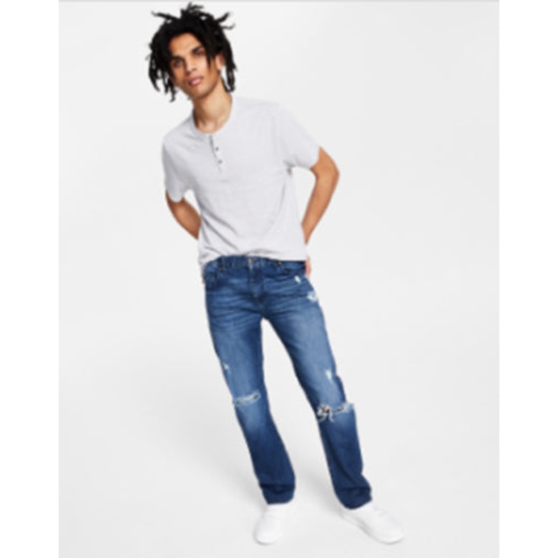 INC International Concepts Mens Slim Straight-Fit Medium Wash Blue Jeans 40 x 32