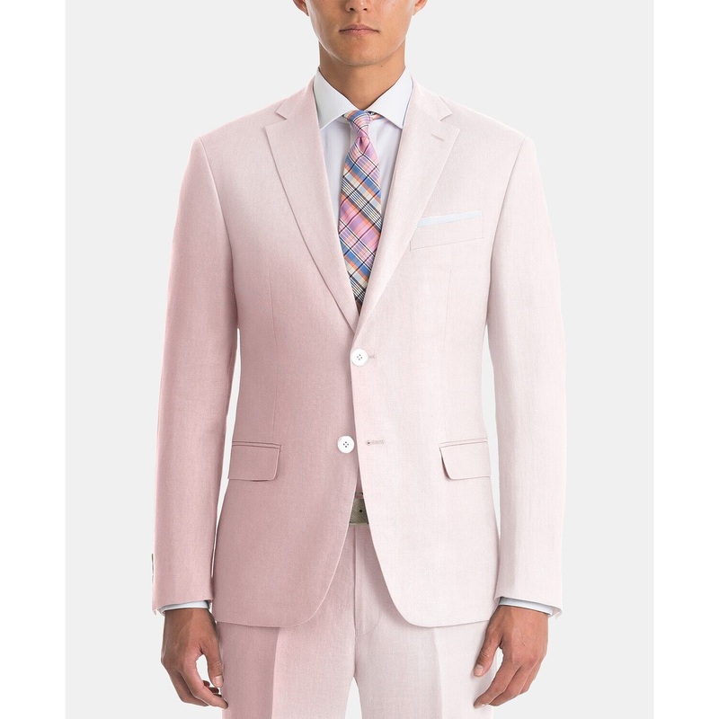 Lauren Ralph Lauren Men's UltraFlex Classic-Fit Pink Linen Sport Coat 56L