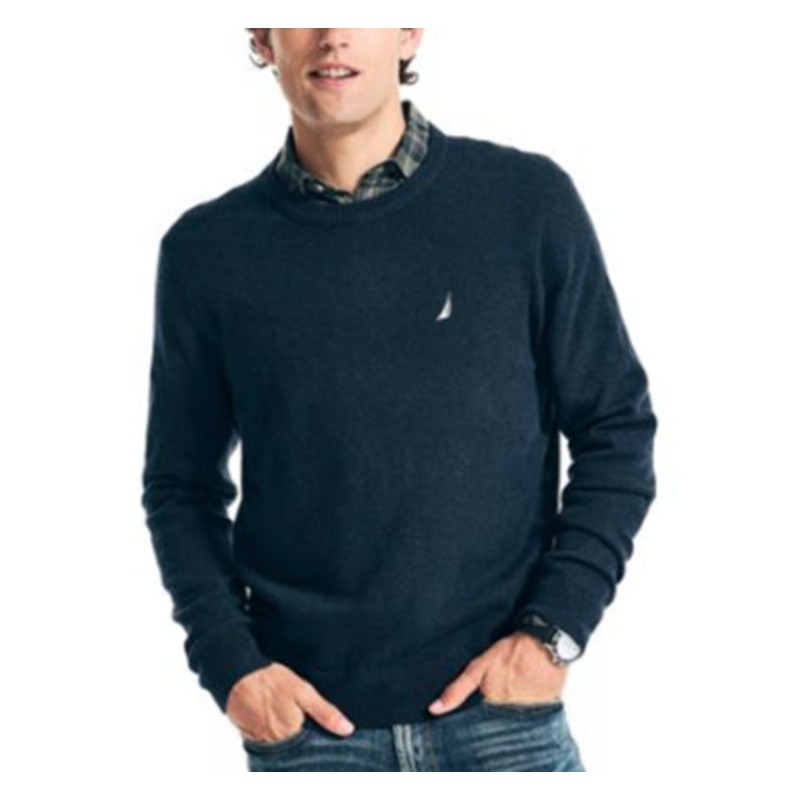 Nautica Mens Sustainably Crafted Crewneck Sweater Navy 2XL