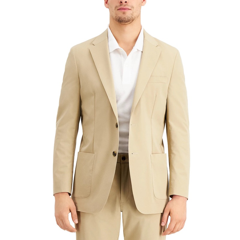Tommy Hilfiger THTECH Men's Modern Fit Stretch Beige Sport Coat 40L