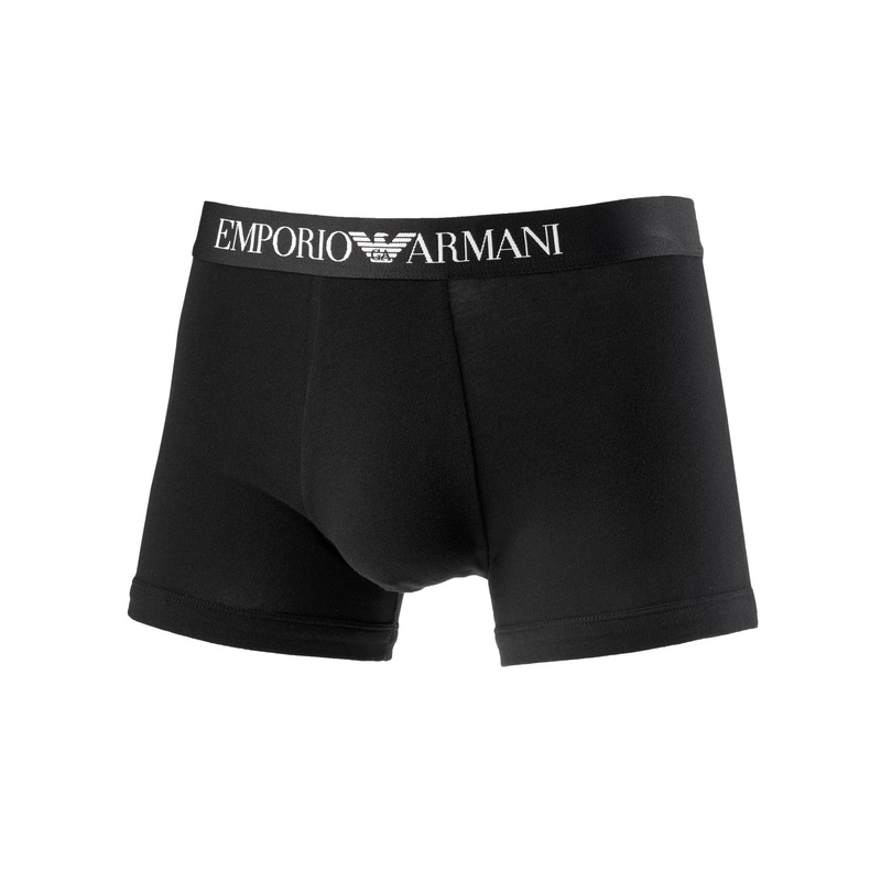 Armani Cotton Blend Logo Waistband Boxer Briefs Large Black