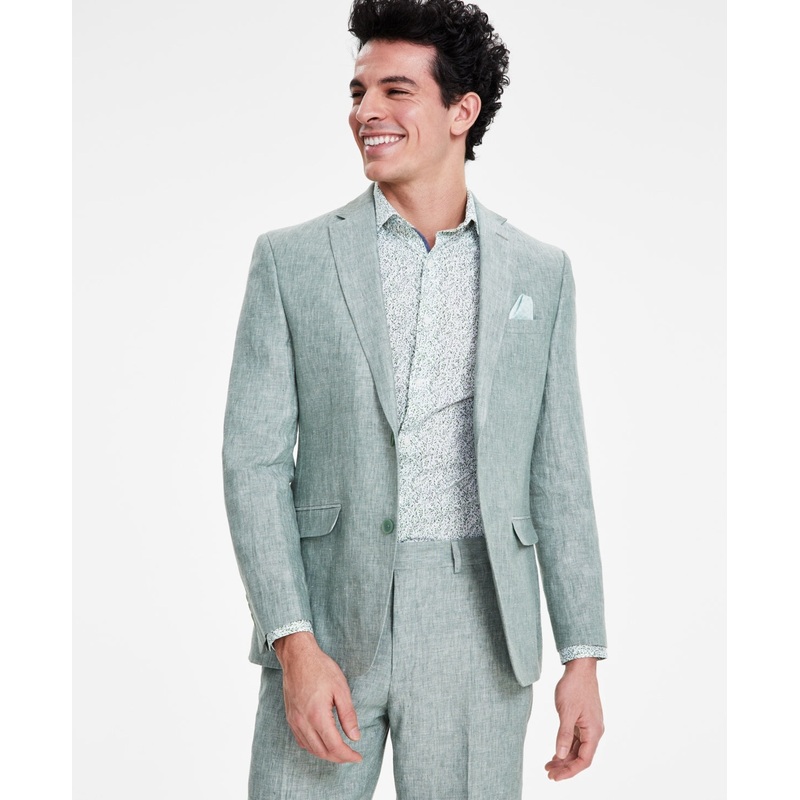 Bar Iii Mens Slim fit Suit Jacket Blazer 36 R Green Solid