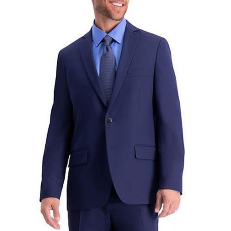 Haggar Active Blue Slim Fit Suit Jacket 38R Midnight Jacket Only