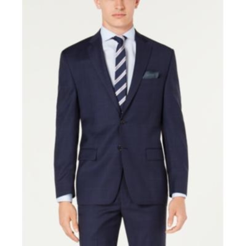 Lauren Ralph Lauren Mens Classic fit Suit Jacket Blazer 40 R Blue Plaid Stretch