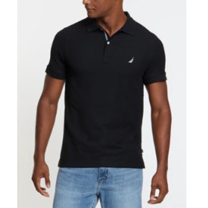 Nautica Men's Slim-Fit Polo Shirt True Black Medium