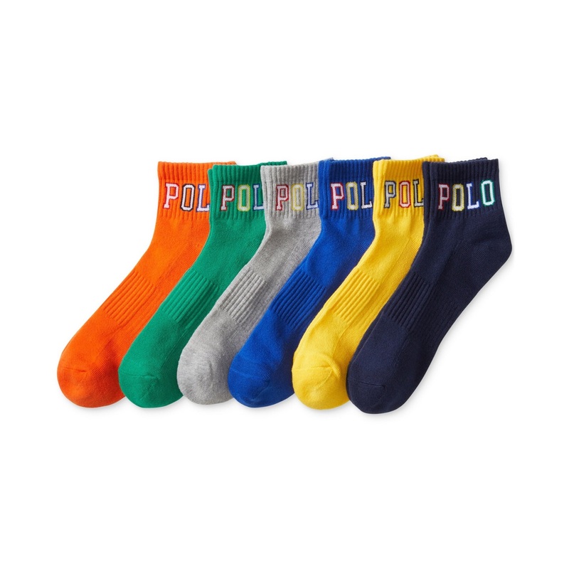 Polo Ralph Lauren Men's 6-Pk. Polo Outlined Quarter Socks
