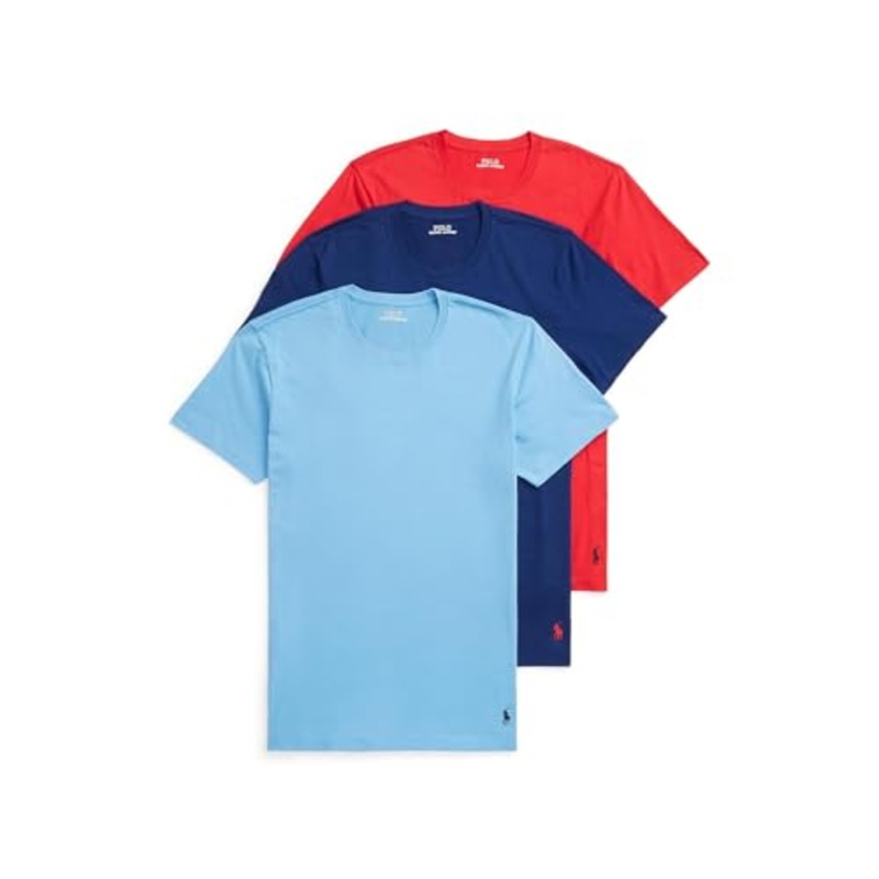 Polo Ralph Lauren Mens 3 Pack Under Shirt T-Shirt Underwear XL Blue Solid