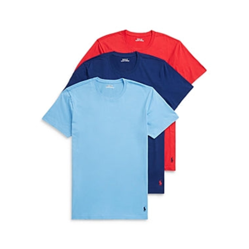 Polo Ralph Lauren Mens  fit T-Shirt Underwear Medium Blue Pack of 3