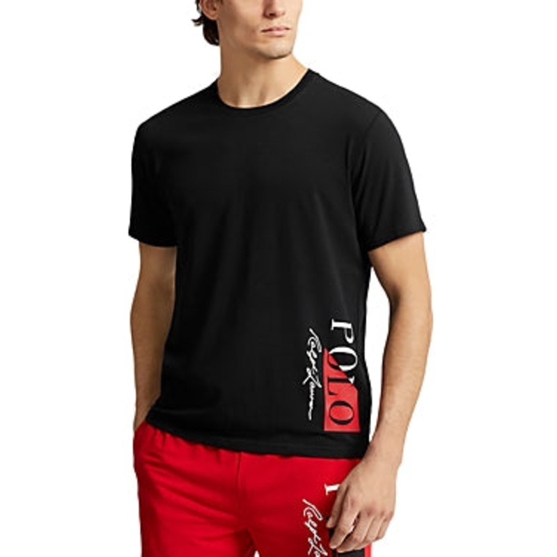 Polo Ralph Lauren Mens Regular fit Short Sleeve T-Shirt Pajamas Large Black Solid