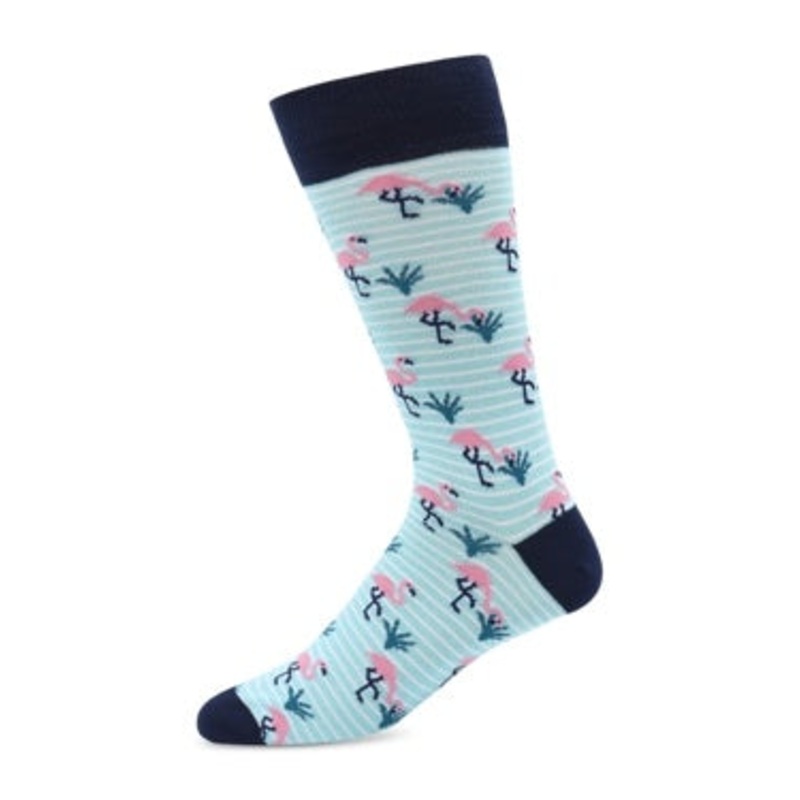 The Men's Store At Private Label Mens Crew Socks One 10 / 13  Blue Pink