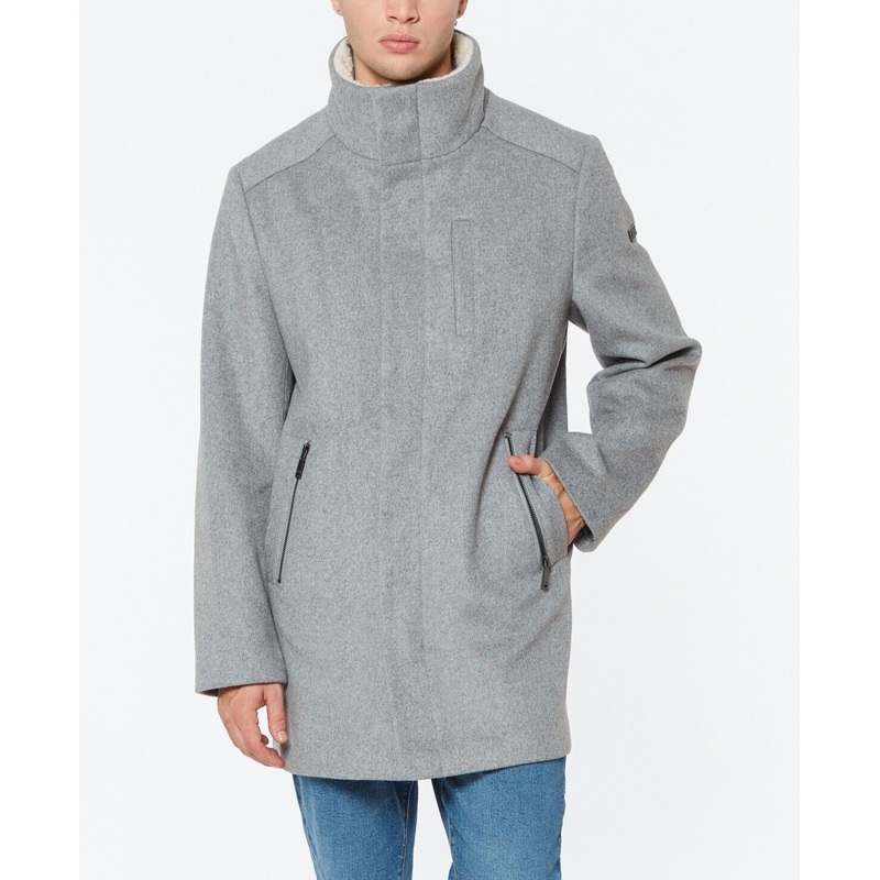 VINCE CAMUTO Men's Wool Topper Coat Overcaot 2XL XXL Heather Grey