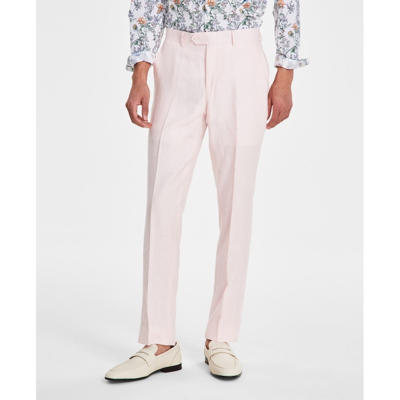 Bar Iii Mens Slim fit Dress Pants 31 / 32 Pink Solid