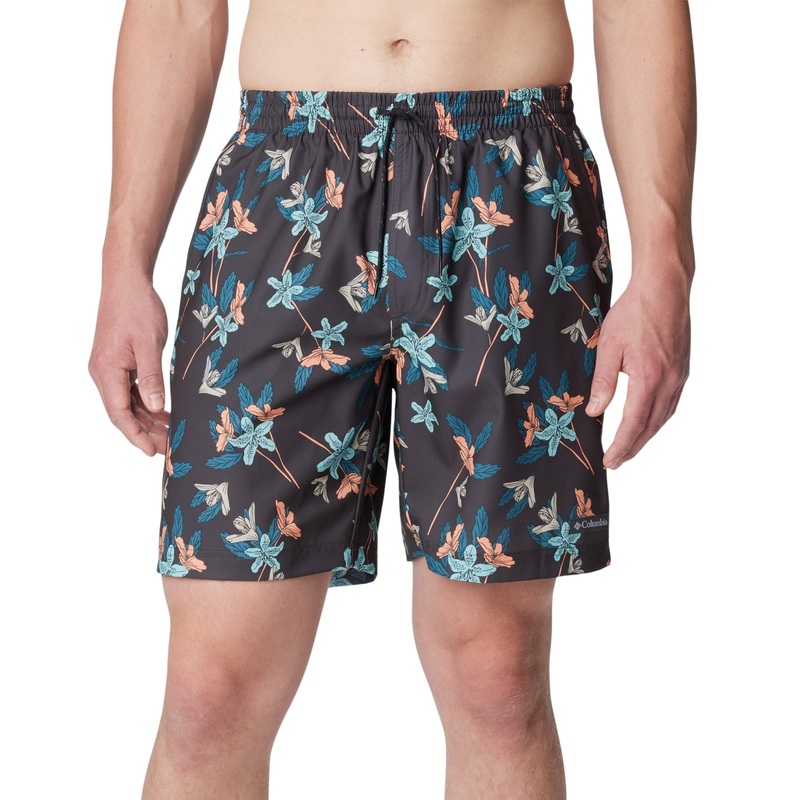 Columbia Mens Regular fit Shorts Large Grey Printed Floral Stretch
