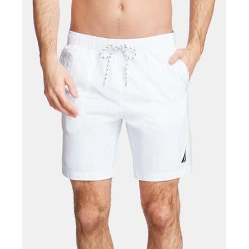 Nautica Mens Regular fit Swim Trunks Swimwear Small 8 Inseam White