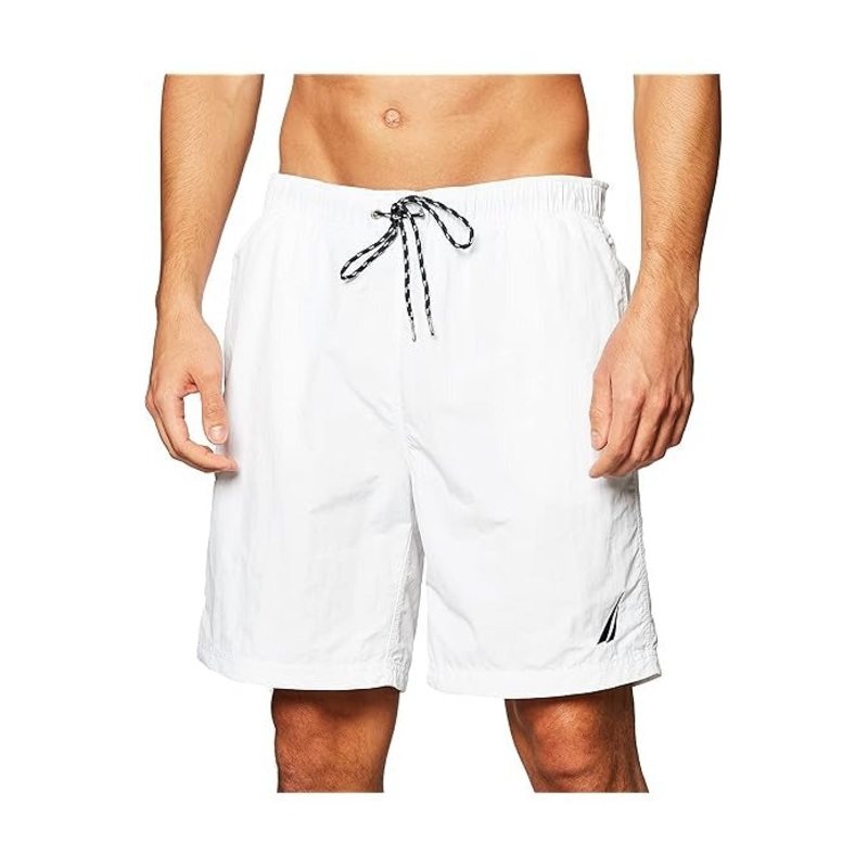 Nautica Mens Regular fit Swim Trunks Swimwear XL 7 Inseam White Solid