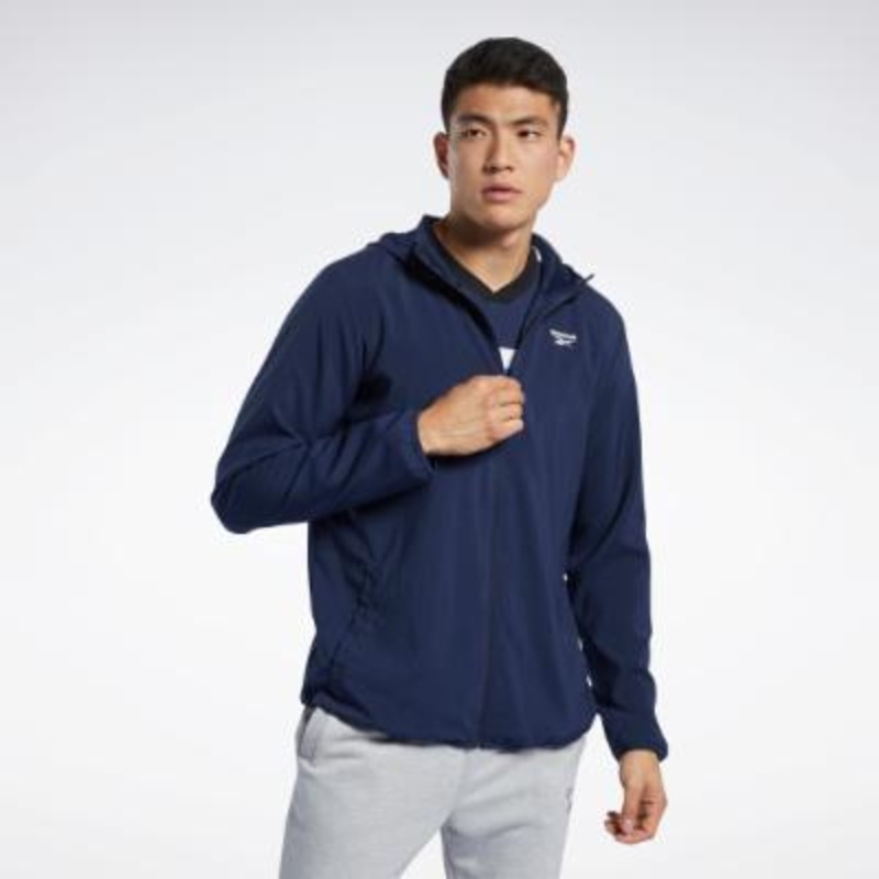 Reebok Mens Regular fit Track Jacket Coat Small Blue Solid