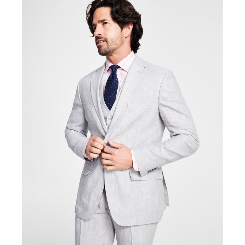 Tommy Hilfiger Mens Modern fit Suit Jacket Blazer 38 L Light Grey Stretch