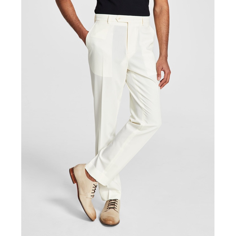 Vince Camuto Mens Slim fit Dress Pants 32 / 32 White Solid Stretch