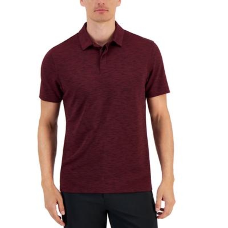 Alfani Mens Regular fit Short Sleeve Polo Shirt XXL Red Solid