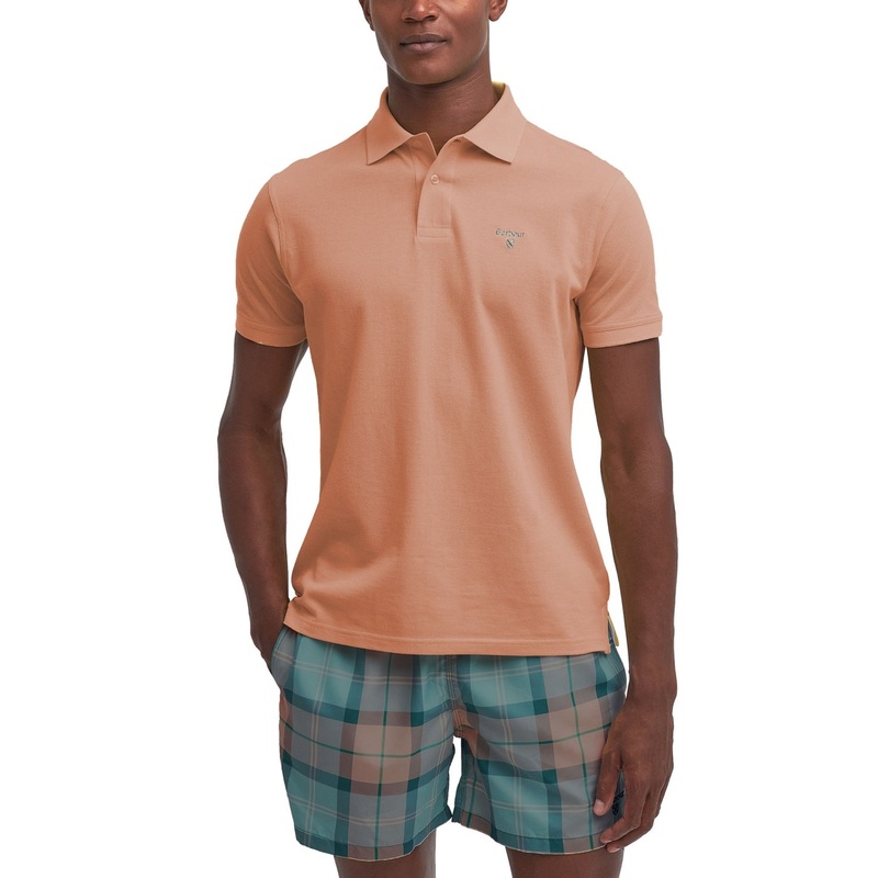 Barbour Mens Regular fit Polo Shirt XXL Orange