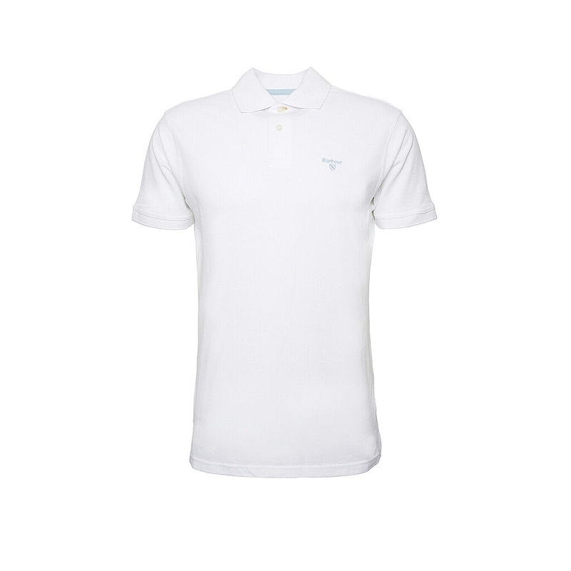 Barbour Mens Regular fit Short Sleeve Polo Shirt XL White