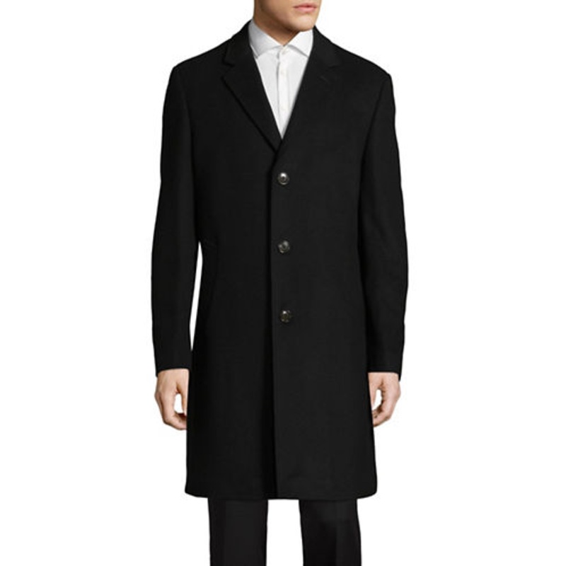 Lauren Ralph Lauren Mens Classic fit Overcoat Coat 44 L Black