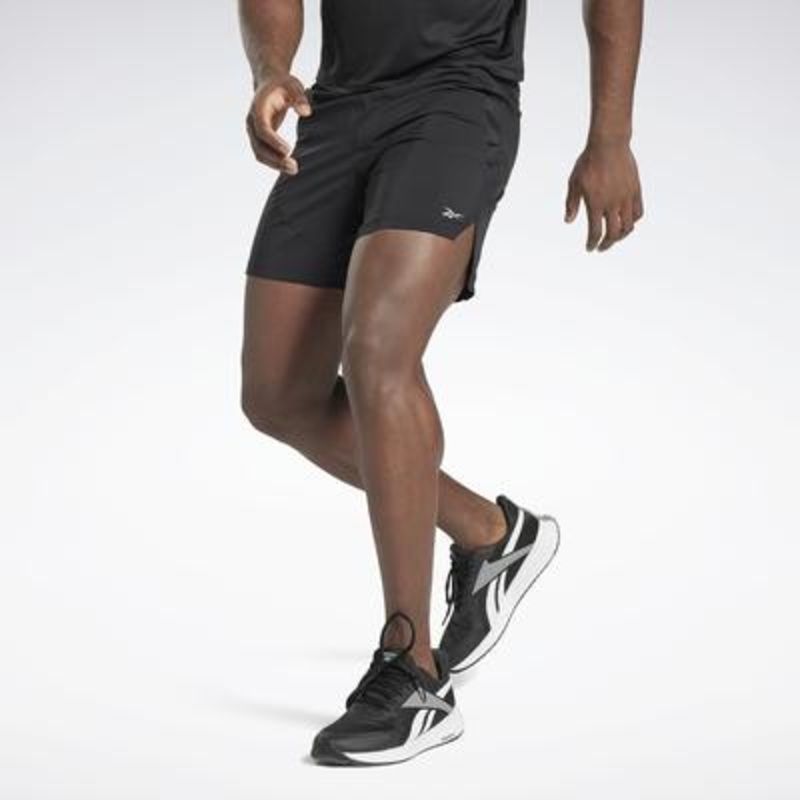 Reebok Mens Regular fit Drawstring Shorts Large Black Solid Reflective