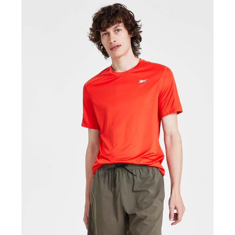 Reebok Mens Regular fit Short Sleeve T-Shirt Shirt Large Red Solid
