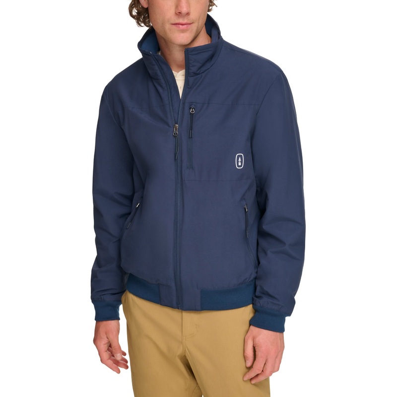 Bass Outdoor Mens Regular fit Bomber Jacket Coat Large Blue Solid