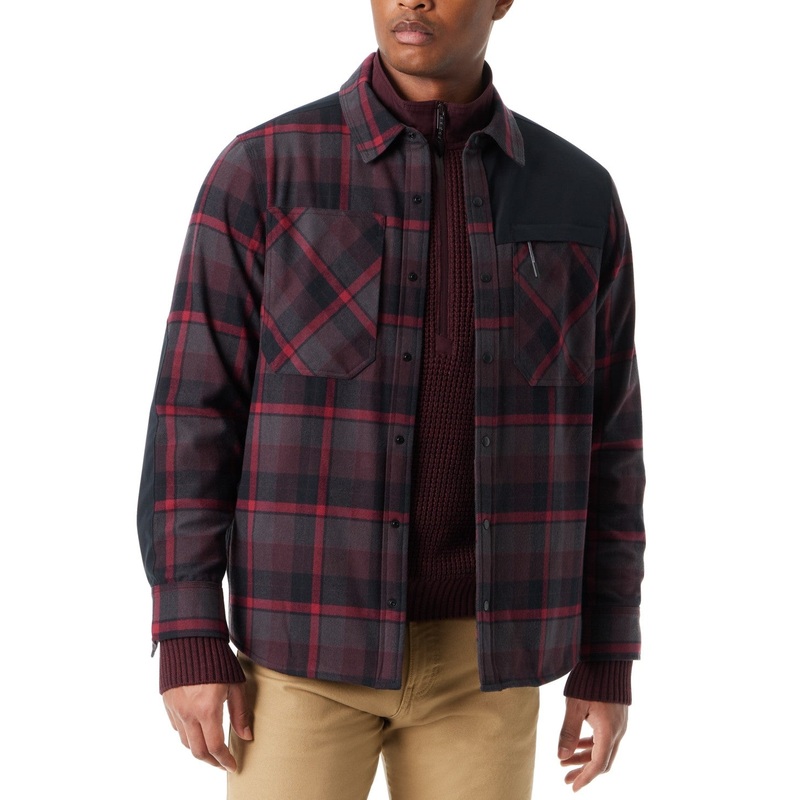Bass Outdoor Mens Regular fit Shacket Coat Jacket Large Red Plaid