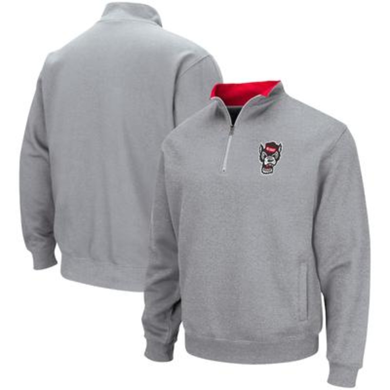 Colosseum NC State Mens Classic fit Quarter Zip Coat XXL Grey Solid