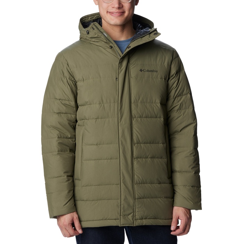 Columbia Mens Regular fit Parka Coat Medium Green Solid Waterproof
