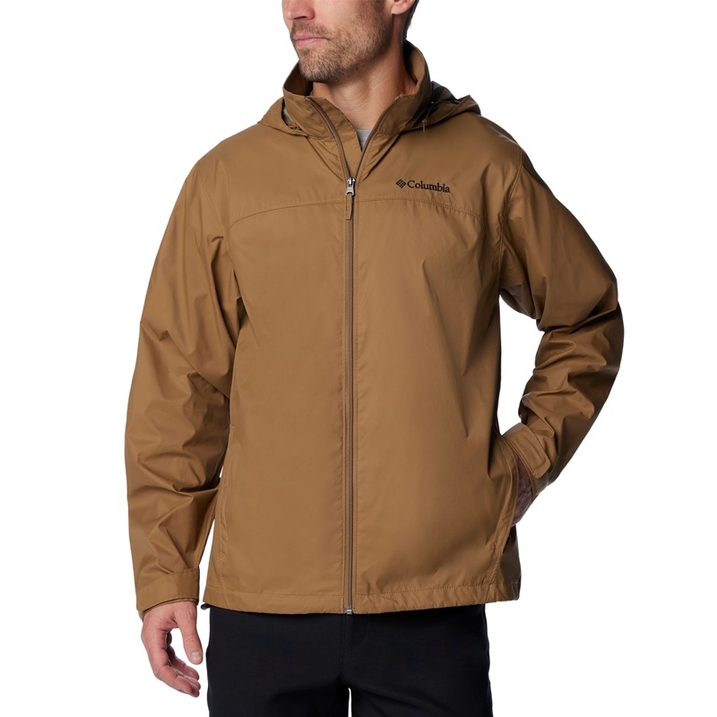 Columbia Mens Regular fit Raincoat Coat Small Brown Solid