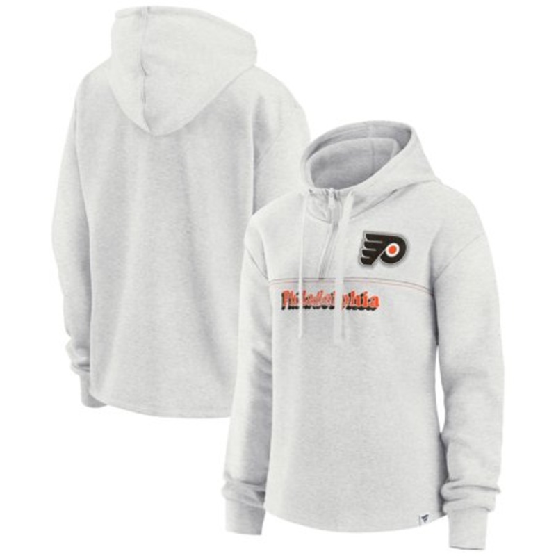 Fanatics Mens Regular fit Quarter Zip Philadelphia Flyers Sweatshirt XXL Grey