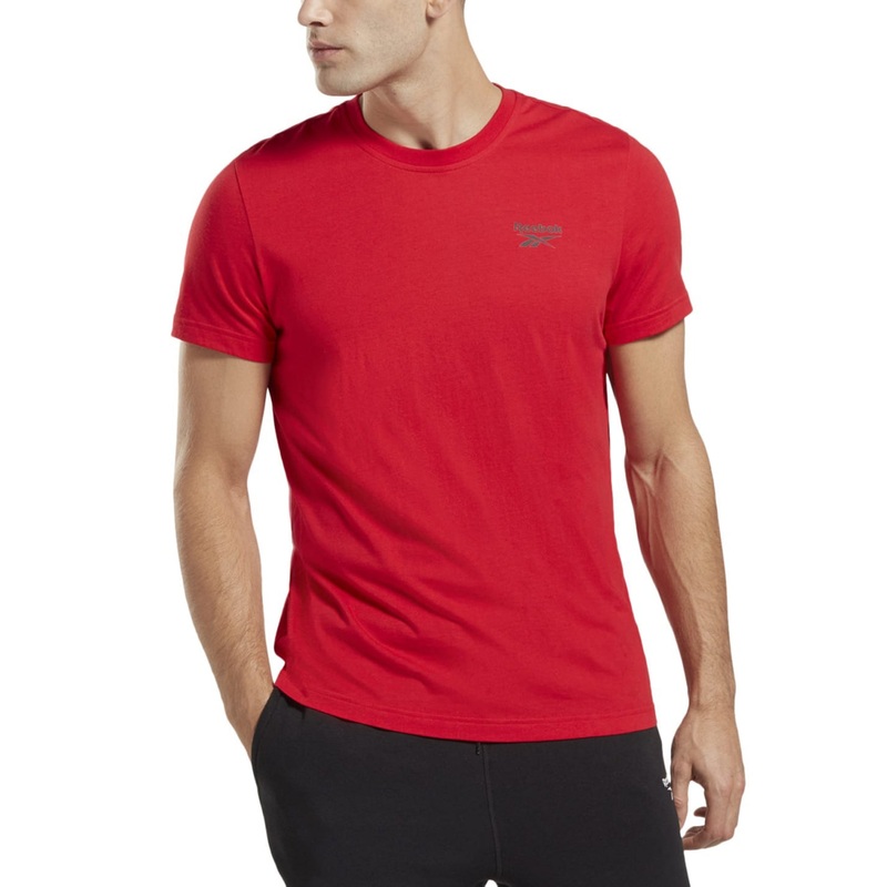 Reebok Mens Regular fit Short Sleeve T-Shirt Shirt Medium Red Solid