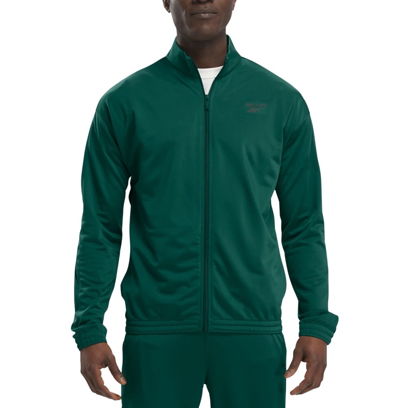 Reebok Mens Regular fit Track Jacket Coat Small Green Solid