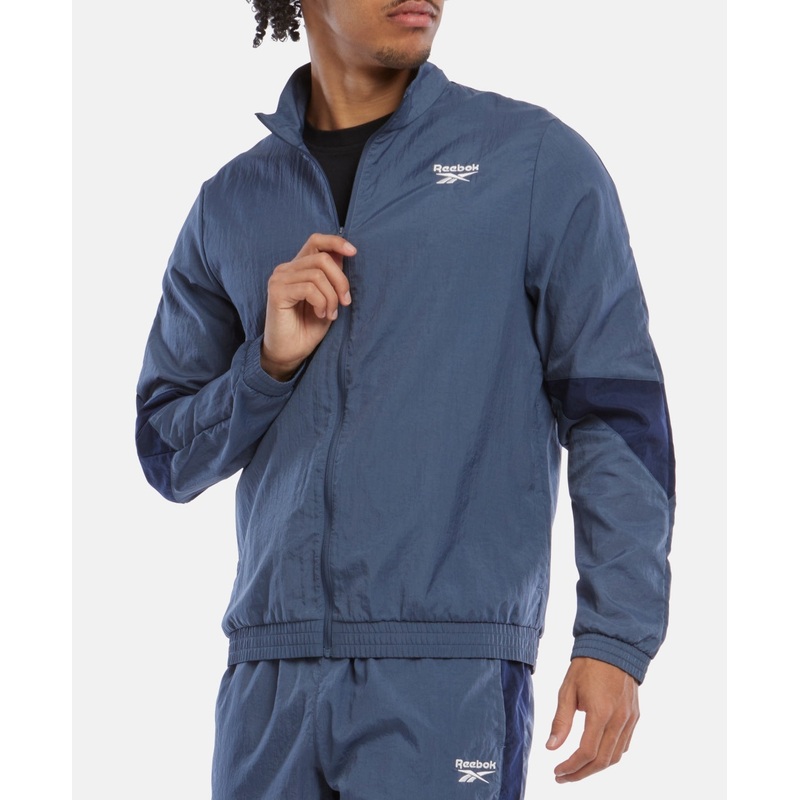 Reebok Mens Regular fit Track Jacket Coat XL Blue Solid
