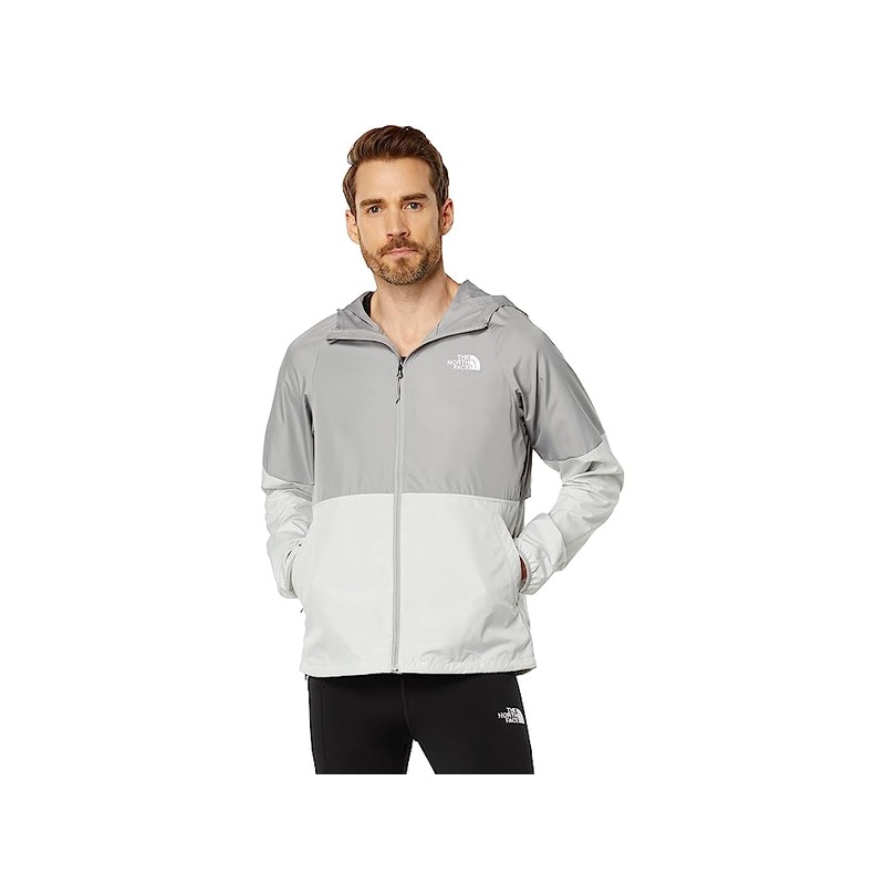 The North Face Mens Regular fit Windbreaker Coat Medium Grey Waterproof