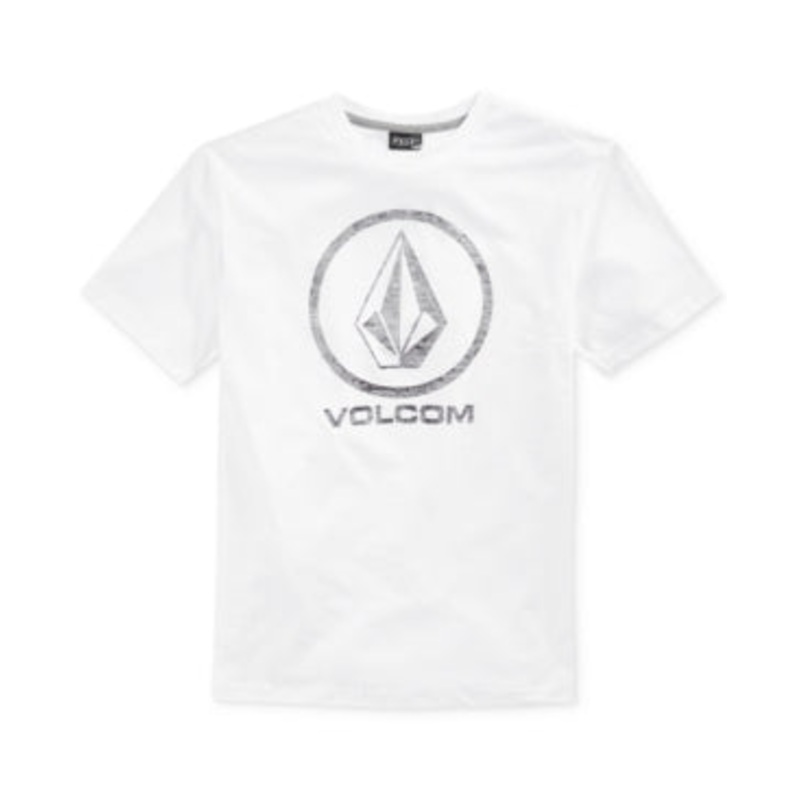 Volcom Mens Regular fit Short Sleeve Graphic T-Shirt Shirt Large White Solid