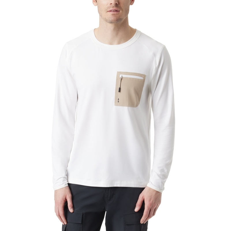 Bass Outdoor Men Regular fit Long Sleeve T-Shirt Shirt Large White Solid