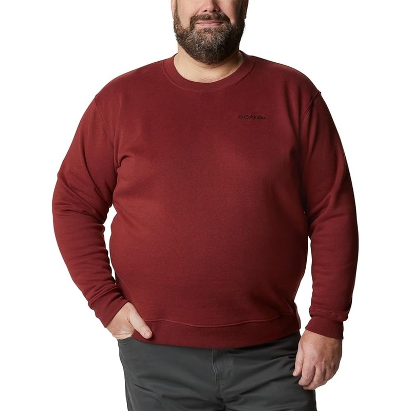 Columbia Men's Hart Mountain II Crewneck Sweatshirt XXL 2XL Dark Red