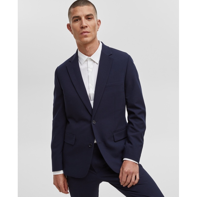 Mode of One Men's Slim fit Suit Jacket Blazer Large Navy Blue Solid