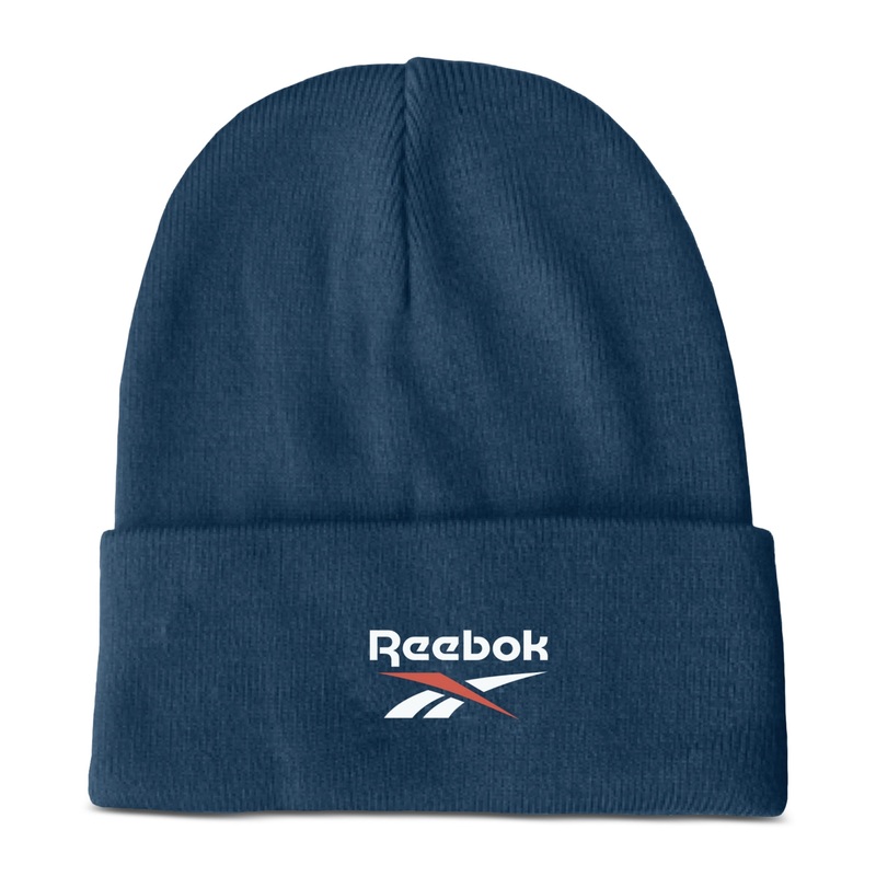 Reebok Men's Logo Cuff Beanie Hat Vector Navy Blue OSFA