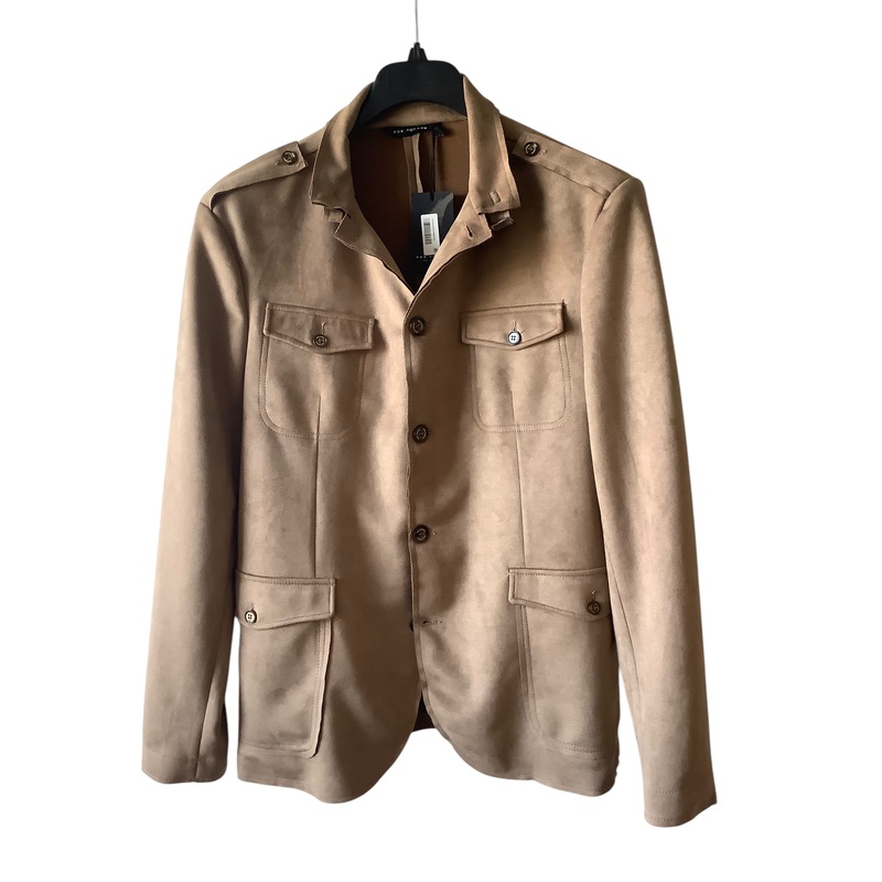 Ron Tomson Men's Safari Jacket XL Brown Solid