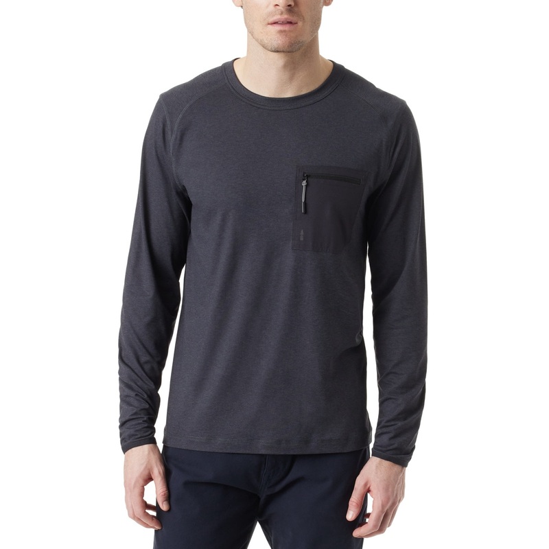 Bass Outdoor Men Regular fit Long Sleeve T-Shirt Shirt XL Black Solid