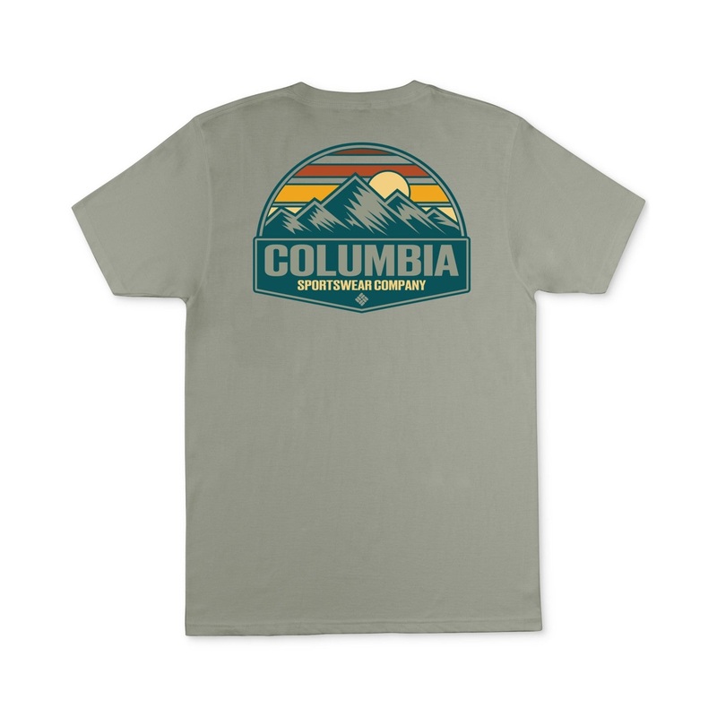 Columbia Men Regular fit Short Sleeve Graphic T-Shirt Shirt Medium Green Solid